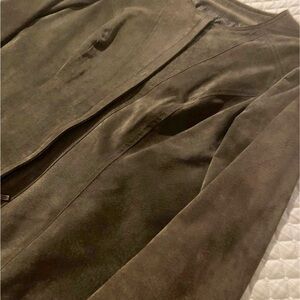 Olive Green Suede Jacket
